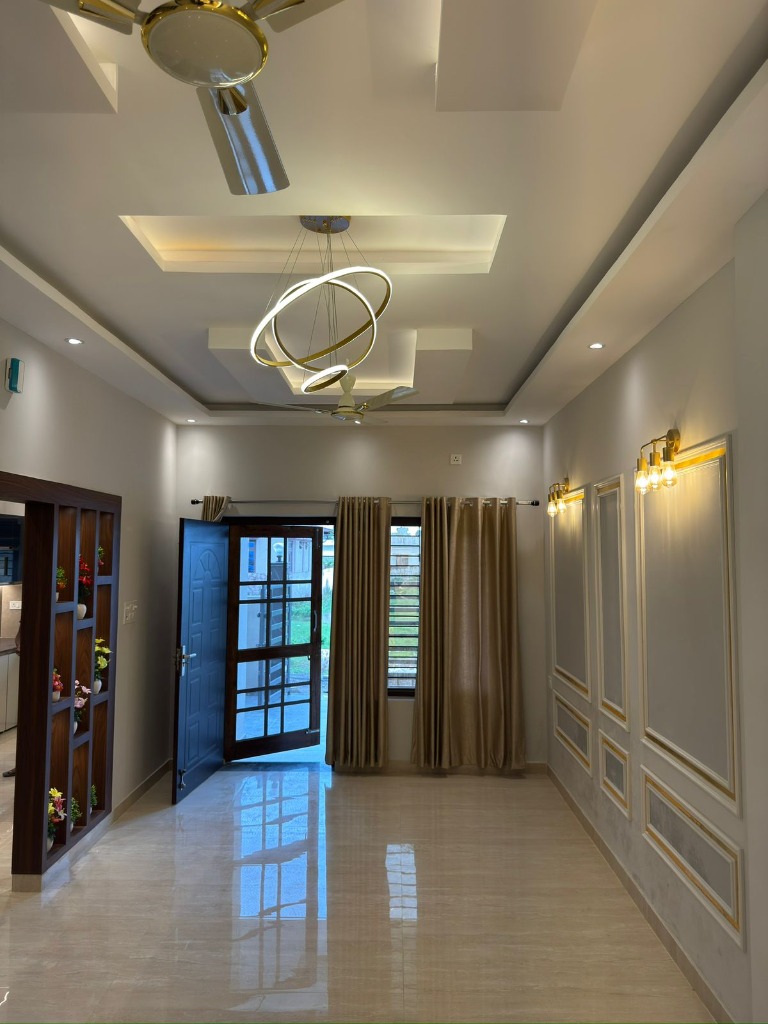 Elegant living lounge with fancy lighting